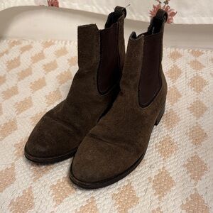 Thursday Boot Company Chocolate Suede Booties